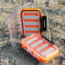 4,3x2,75x1,2 водонепроницаемый Fly Fishing двухсторонний прозрачный водонепроницаемый кейс для рыбалки коробка для лова нахлыстом пластиковая коробка для мух Снасти Коробка Q85