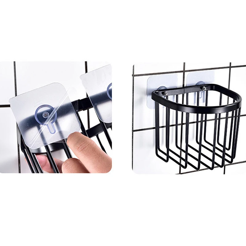 Черный держатель для туалетной бумаги латунный настенный Декор ванная ...