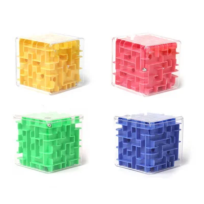 8x8x8 3D куб лабиринт игрушка Чехол Коробка баланс вызов магические Кубики-пазлы стальной шар лабиринт Развивающие игрушки для детей