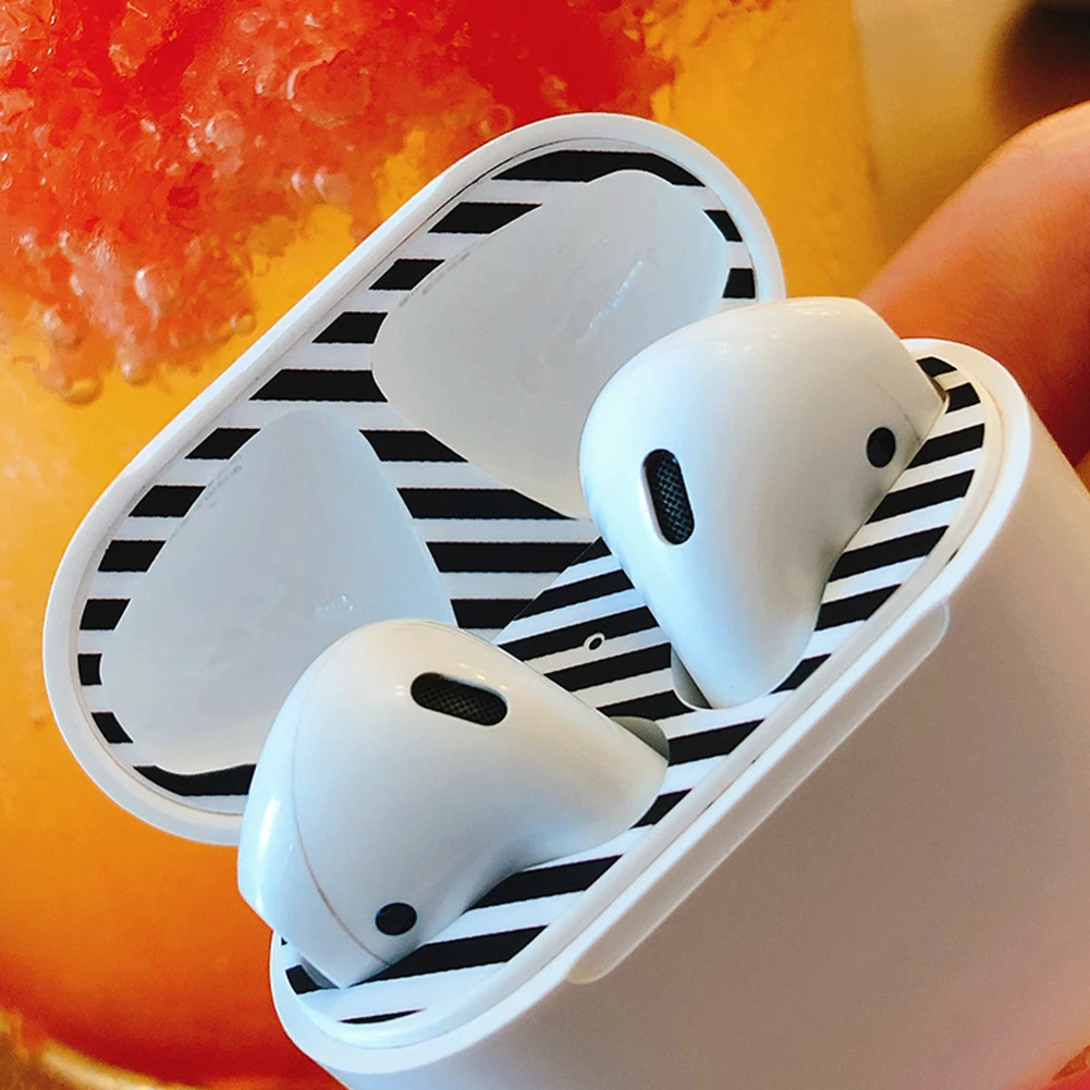 Пылезащитная наклейка чехол для Apple AirPods 1 2 пылезащитные ПВХ наклейки защитный