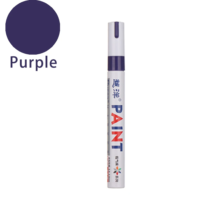 purple 13 цветов белый водонепроницаемый резиновый маркер с перманентной краской ручка автомобильных шин протектора окружающей среды фломастер для окраски шин дропшиппинг - Цвет: purple