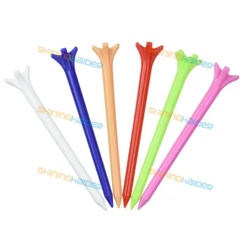 

Height 70mm and 83mm colorful golf plastic nail golf ball nail plastic ball tees golf tees five claw nail