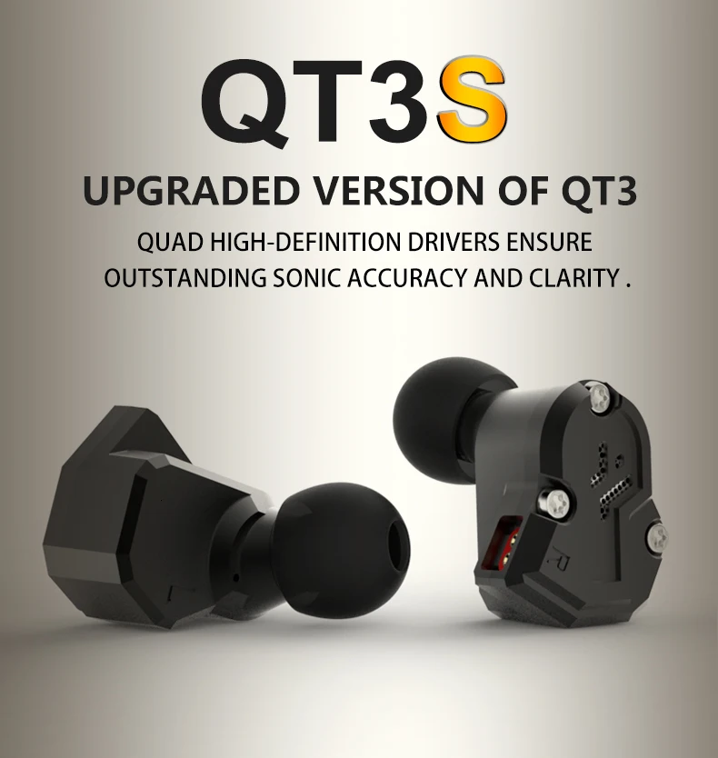 Revonext QT3S 2DD+ 2BA гибридная технология в ухо наушники HIFI наушники с уравновешенным якорем для Спортивный Бег Наушники вкладыши Обновление кабель QT5
