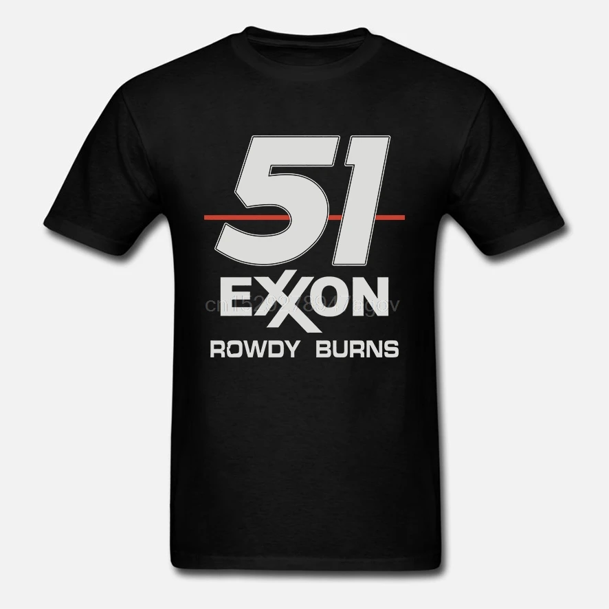 Забавная футболка шумных ожоги Дни грома 51 Exxon Футболка мужская футболка| |