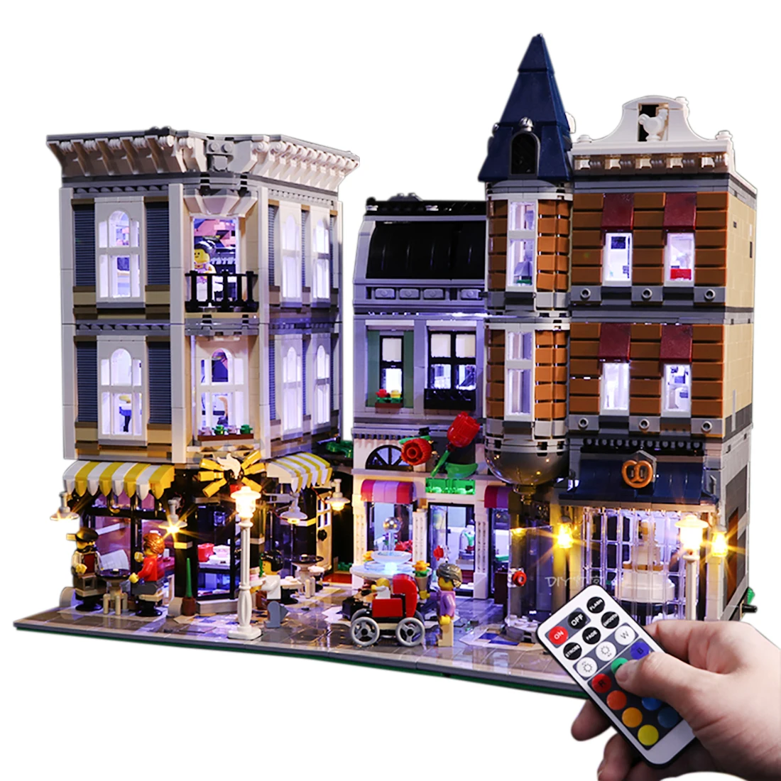 

Vonado Battery Operated LED Light Building Block RC Version Modified Kit for City Center Assembly Square 10255 Street Toys