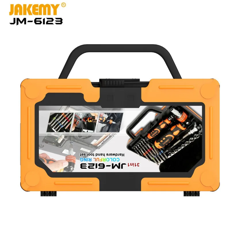 JAKEMY JM-6123 производитель 31 шт. цветные кольцевые прокладки ручной набор электрических отверток инструмент для ремонта diy набор ручных инструментов