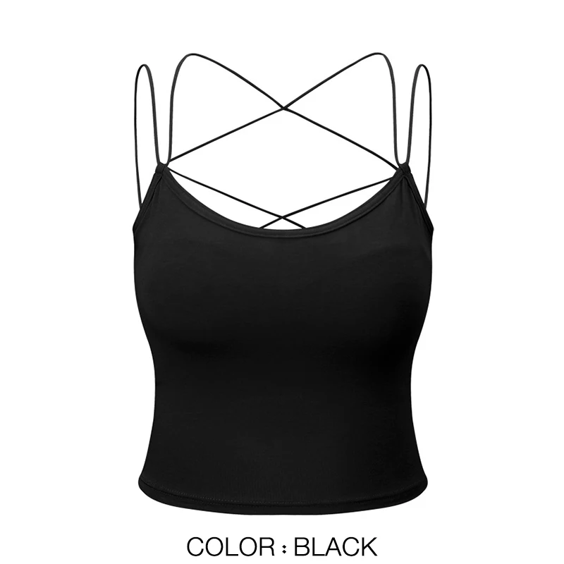 gym bra LORIOT Bra Camisole For Women Stretchable Crop Tank Top Sando Singlet Vest Sleeveless Sexy Casual Korean SA0403 cream camisole Tanks & Camis