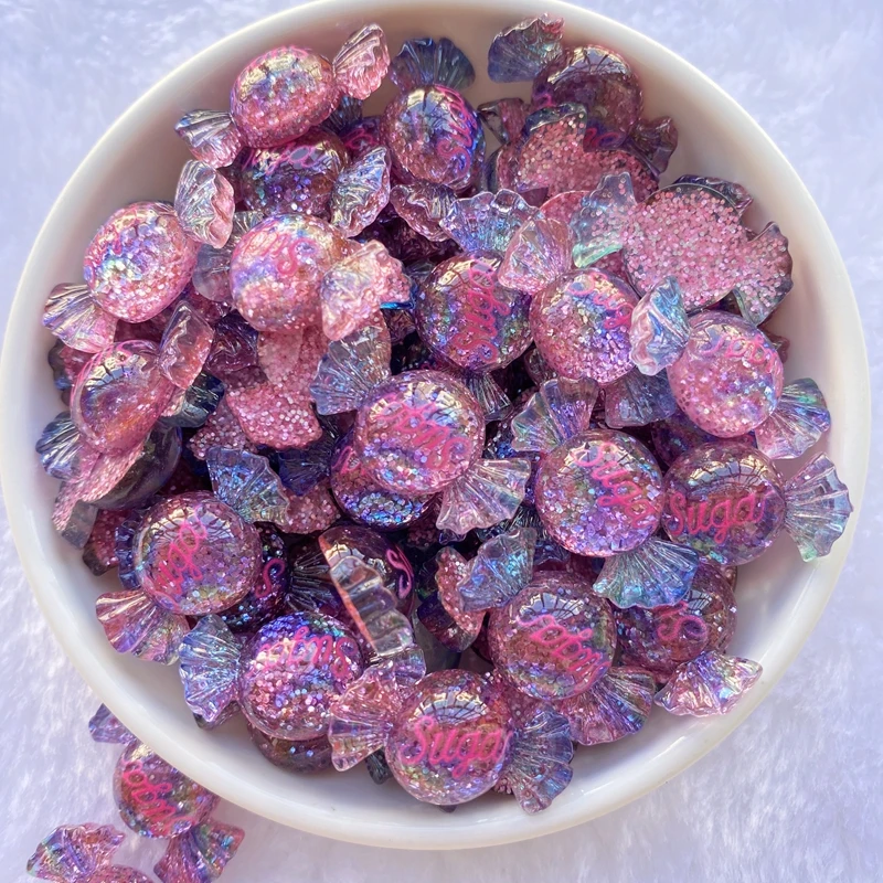 20pc. Lavender Resin Candy M&m's Flatback Cabochon 