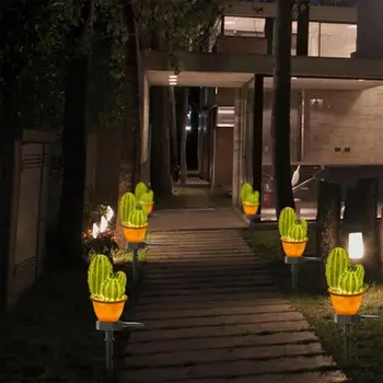 

Solar LED Lawn Lamp Skillful Manufacture Superior Quality Cactus Shape Spike Light for Outdoor Garden Yard Ground Lamp