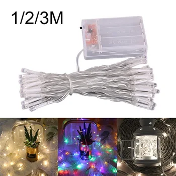 

Battery Operated Copper Wire LED String Lights Christmas Tree Wedding Party Decoration Lights 1 Pcs