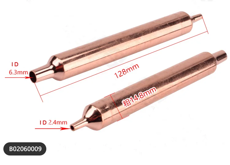 Sol refrigerator filter B02060005 copper 130mm x 18.5mm / B02060009 128mm 14.8mm dry different diameter | Обустройство дома