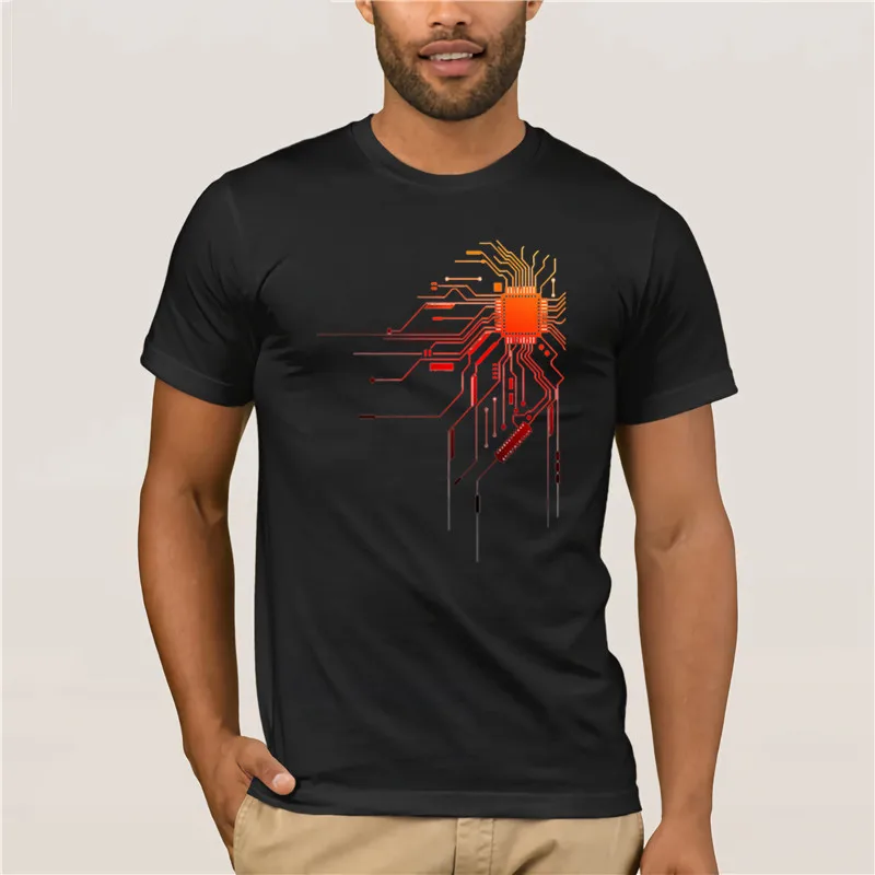 

2020 Fashion T shirtComputer CPU Core Hearts GEEK Nerd Freak Hacker PC GamerMen Tshirt