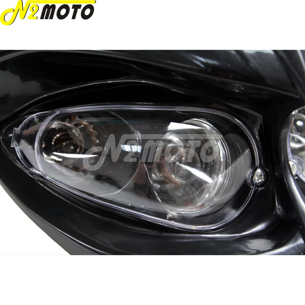 Мотоциклетная черная фара на заказ обтекатель для Honda Suzuki Yamaha Kawasaki кроссовый