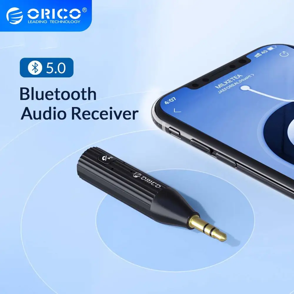 

ORICO Wireless Bluetooth 5.0 Receiver Audio Transmitter Adapter 3.5mm Jack Aux Audio Adapter For Car Headphone Earphone Speaker