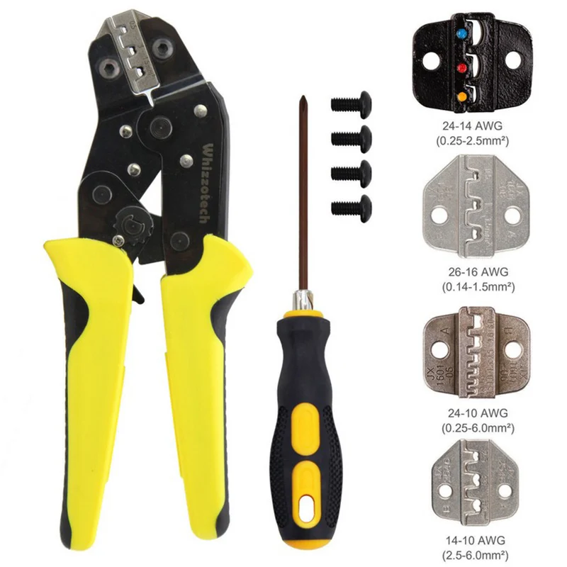 

Wire Crimpers Wire Strippers Tool Kit Crimping Tool 4 in 1 Insulated Ratcheting Terminals Set WWO66