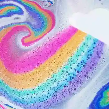 

Hot Sale Natural Skin Care Cloud Rainbow Bath Salt Exfoliating Moisturizing Bubble Bath Bombs Ball Dropshipping