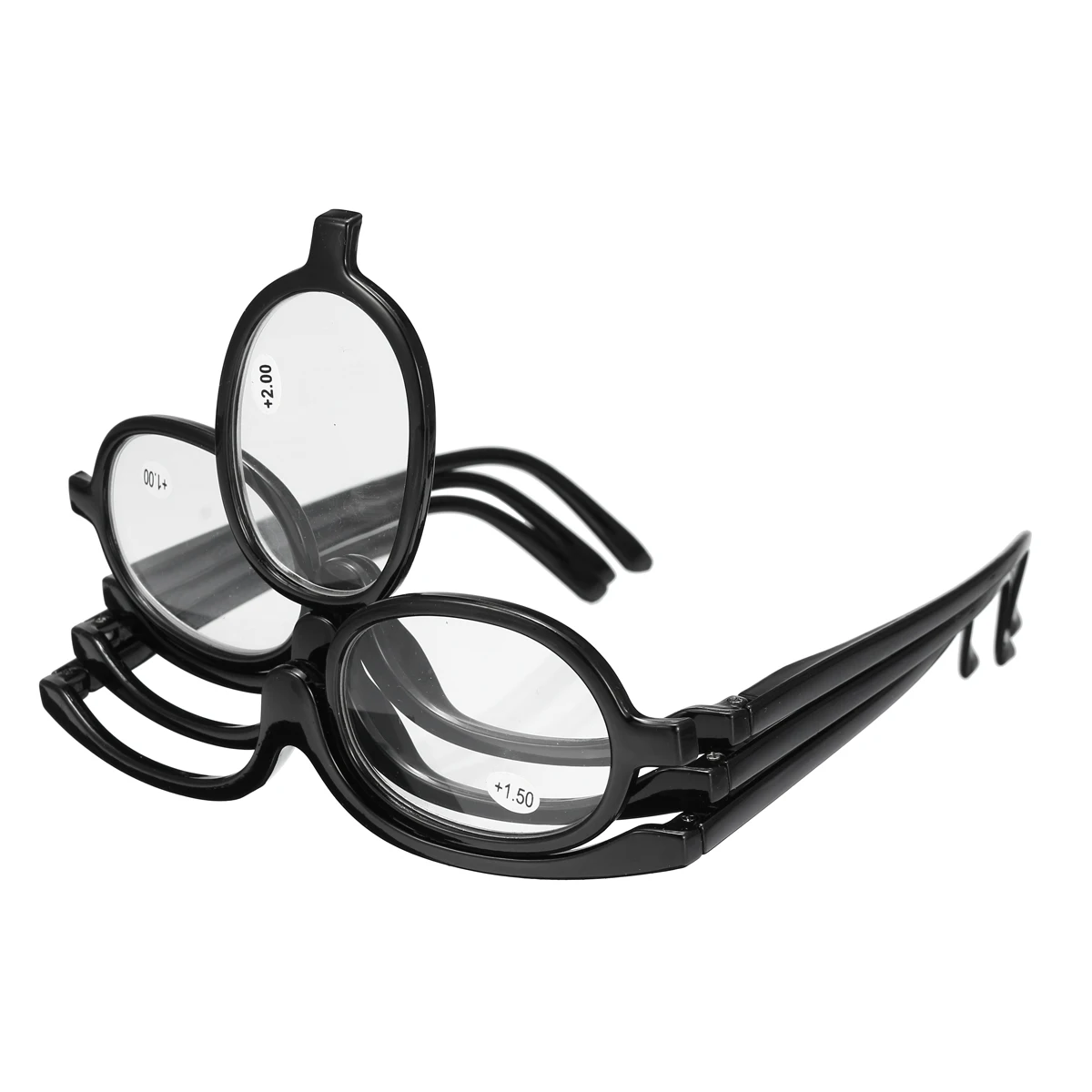 1.0-4.0x Magnify Eye Makeup Glasses Single Lens Rotating Glasses Women Makeup Essential Tool Rotating Makeup Glasses