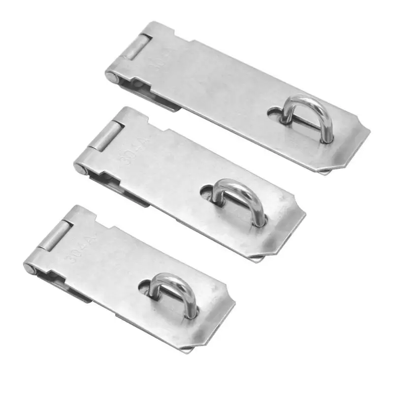 

Stainless Steel Padlock Clasp Gate Hasp Staple Easy Install Door Lock Shed Latch Household Burglar-proof Hardware