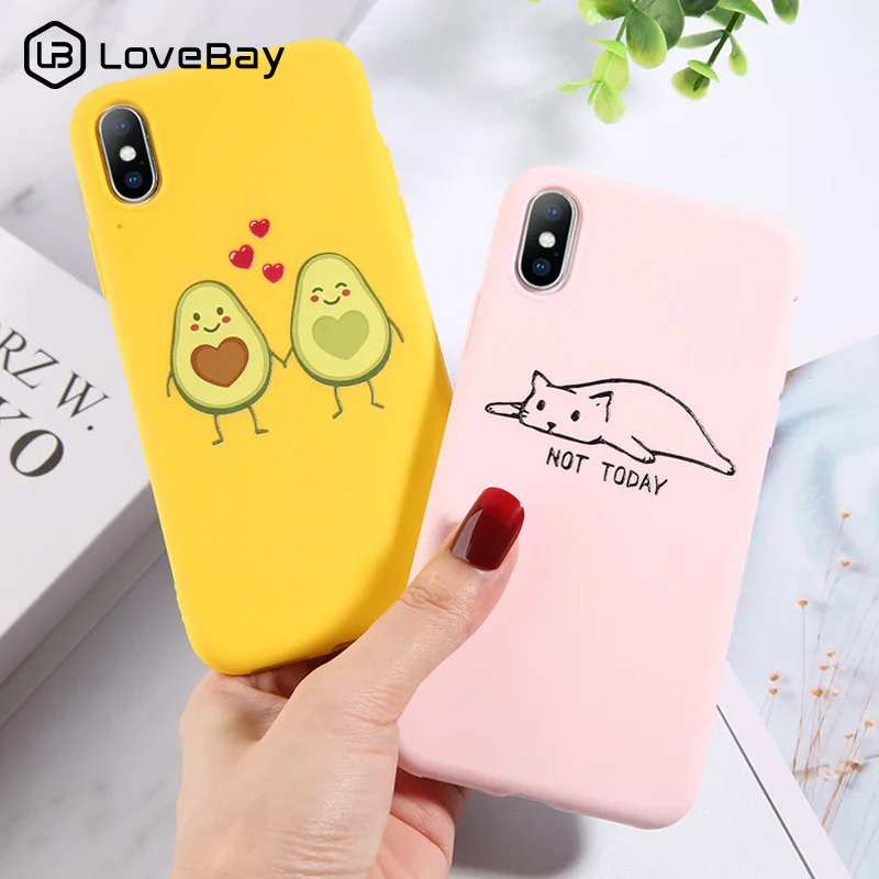 Силиконовый мягкий чехол Lovebay с изображением авокадо кактуса для iPhone 11 Pro XR X XS Max 7