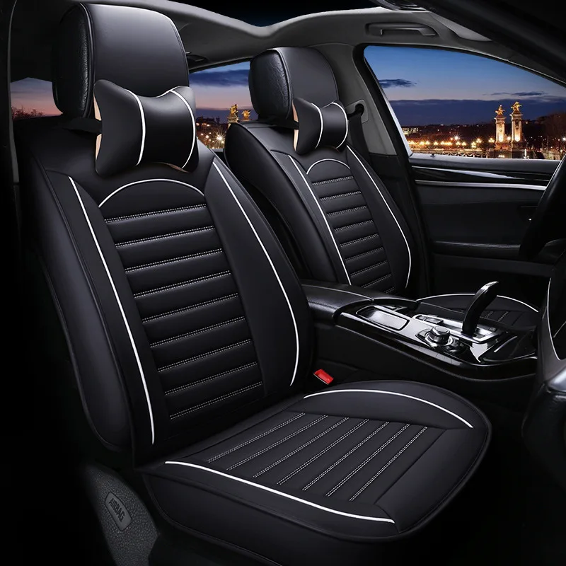 

New Style Pure Leather Automobile Seat Cushion All Edges Included Four Seasons Universal Five Car Seat Cushion A- 01