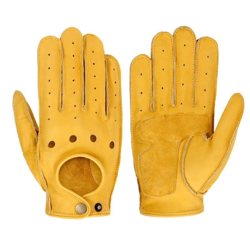 Motorcycle Gloves Goatskin Leather Moto Summer Breathable Motorbike Riding Full Half Finger Guantes | Спорт и развлечения