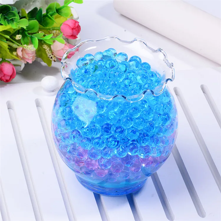 500Pcs/bag Pearl Shaped Crystal Soil Water Beads Mud Grow Magic Jelly Balls Home Decor Aqua Soil Wholesales Water Swelling