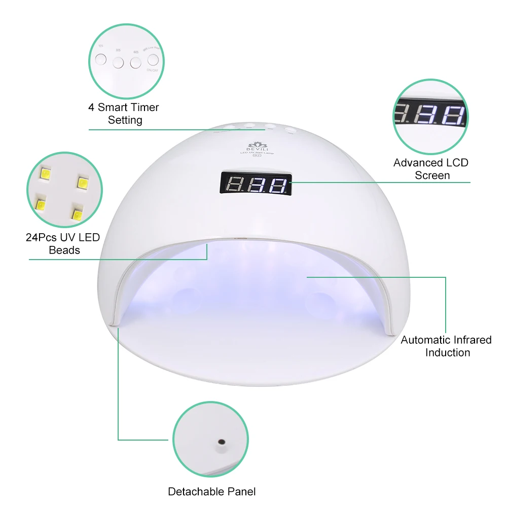 

48W Smart Nail Lamp UV Lamp LED Nail Dryer For Gels Polish With Sensor Gel Curing Machine Lamp For Fingernail & Toenail Gels