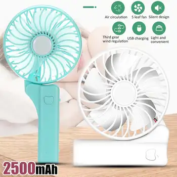 

Mini Protable Handheld Rechargeable Fan Foldable Fan Lithium Battery Desk Fan USB Charging For Office Household Outdoor Travel