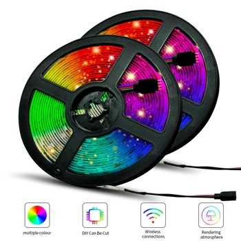 

LED Strip Light Luces LED RGB 5050 DC 12V Flexible Lamp Tape Ribbon 5M 20M Non Waterproof TV Desktop Screen BackLight Diode Tape