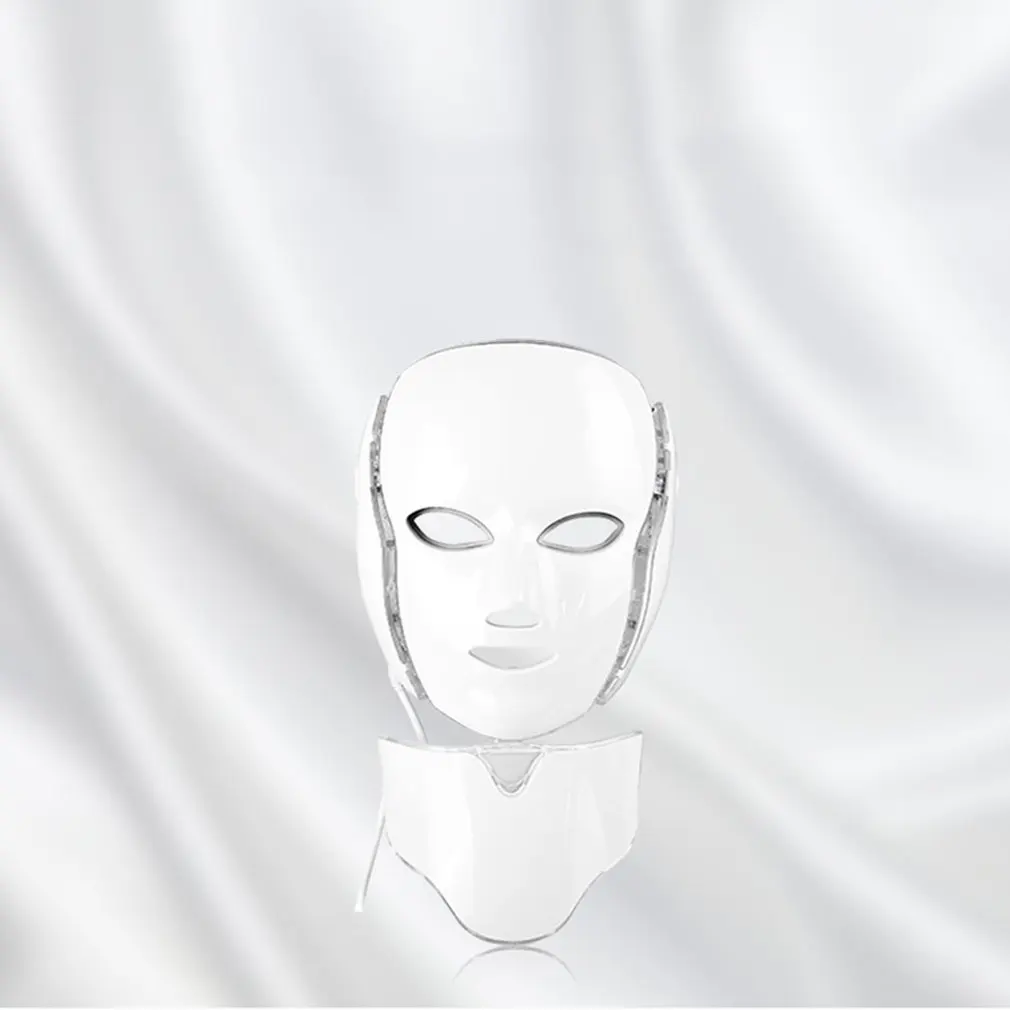 Beauty Therapy Machine With Collar LED Facial Mask Light Skin Care Tool Wrinkle Acne Removal Beauty Spa Instrument