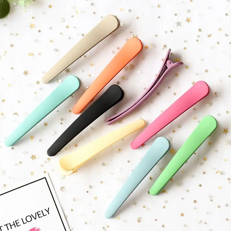 

Korean Womens Narrow Long Strip Hair Clip Sweet Macaron Candy Color Hairgrip Scrub Acrylic Wash Face Makeup Side Bangs Barrettes