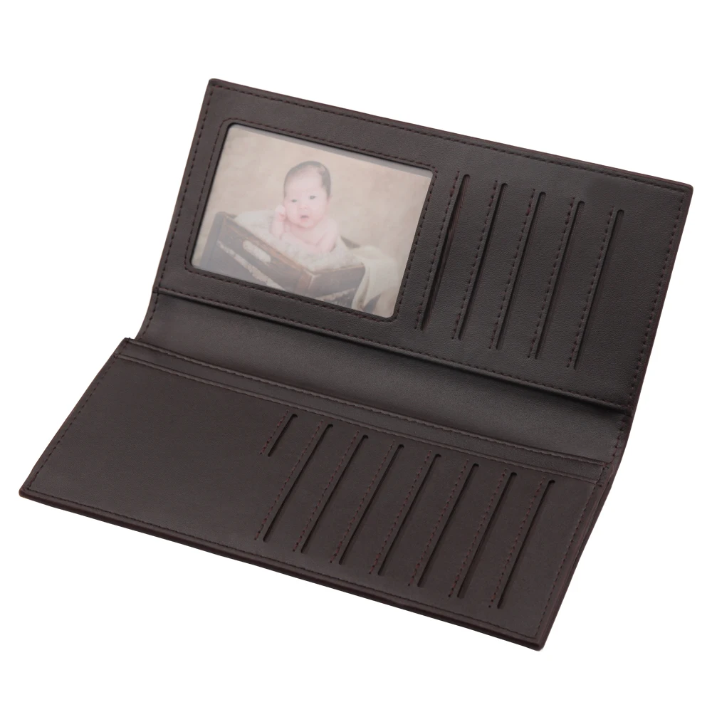 Microfiber Synthetic Leather Wallet for Men, Thin Clutch Bag, Long Wallet, Slim Wallet, Perfect Purse 5