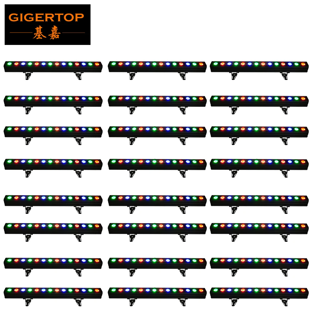 24 Gigertop TP-WP1430B 450 Вт RGB COB 3в1 светодиодный настенный светильник 14x30 Вт DMX/Sound Active/AUTO/Master-Slave 3 pin male& female XLR - Цвет: 24