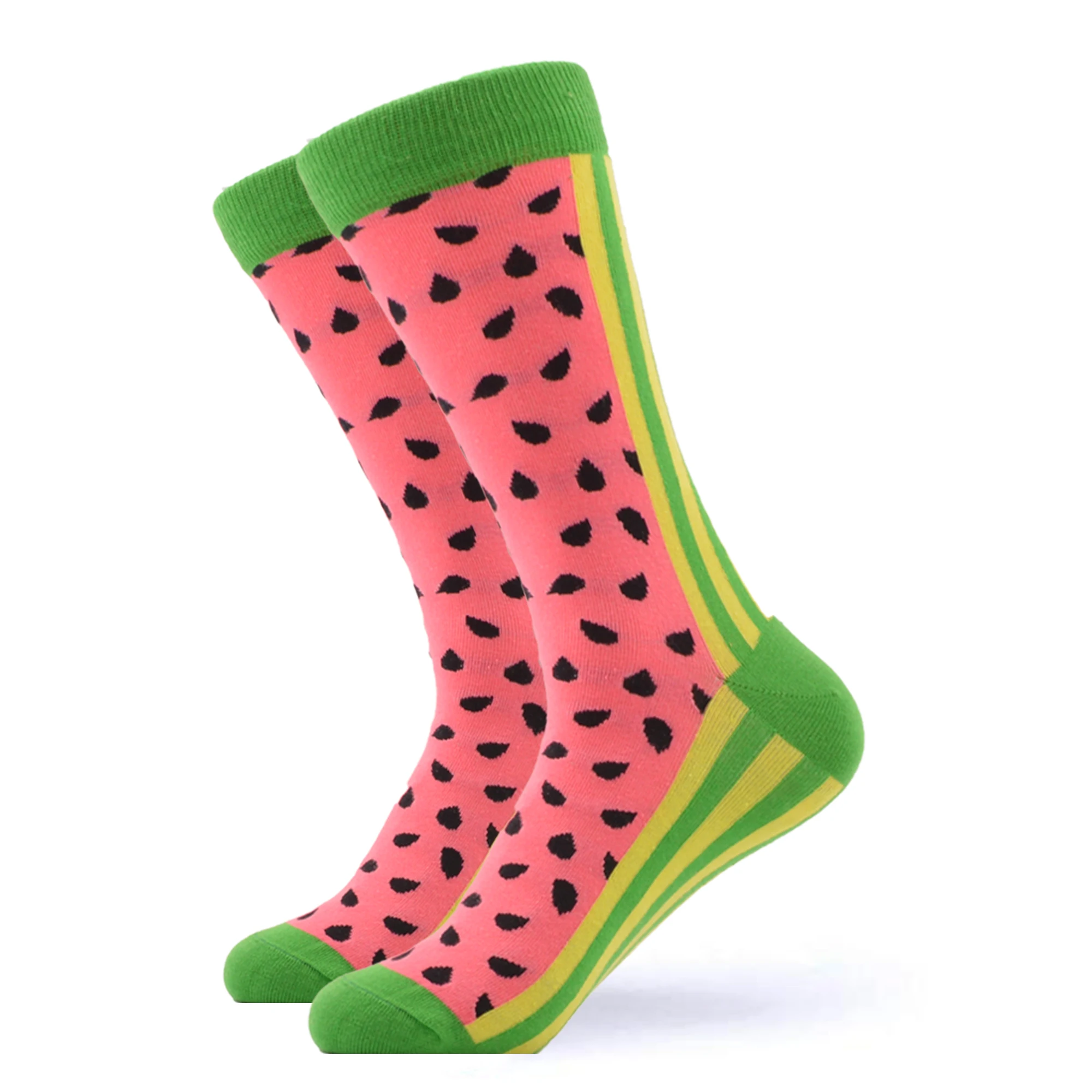 SANZETTI/1 пара счастливых носков, высокое качество, подарок, мужские цветные удобные носки из чесаного хлопка, забавные носки с фруктами, подарок к свадебному платью - Цвет: 12302
