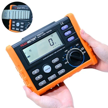

PEAKMETER PM5910 Digital resistance meter RCD loop resistance tester Multimeter Trip-out Current/Time Test with USB Interface