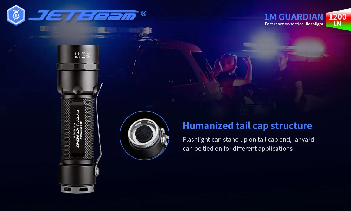 best led torch JETBeam IM 1M Tactical 1200lm Flashlight Mini 6 Modes Camping lantern Tactical Torch Lamp Outdoor Hunting Fishing Lantern led pocket torch