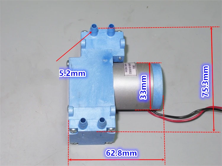 Parker DC12V D1001-23-01 бесщеточный вакуумный насос 12 В мембранный воздушный насос с двойной головкой+ электромагнитный клапан