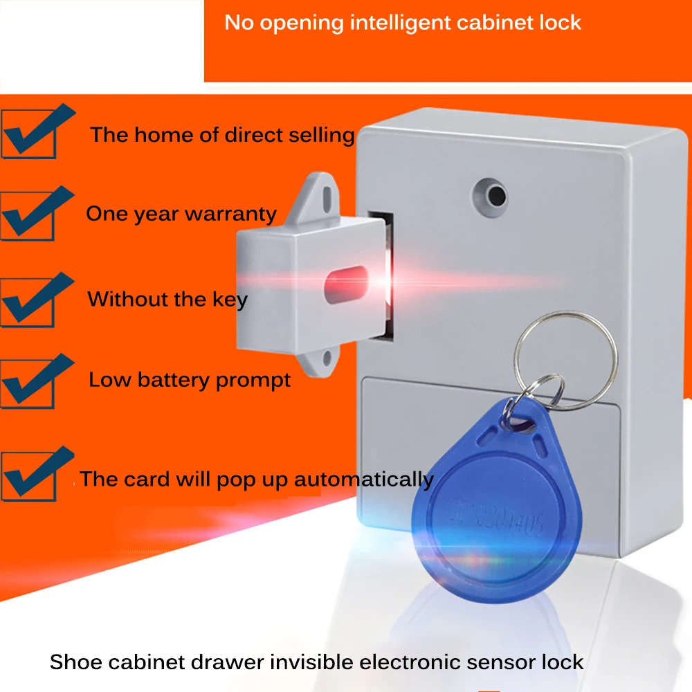 Necessity Sensor EMID IC Card Sensor Digital Drawer Card Lock DIY Intelligent Electronic Invisible Hidden Cabinet Lock Hardware