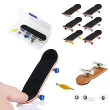 1 ensemble de planche à roulettes en bois avec boîte, jeu de Sport pour enfants, cadeau, nouveauté érable, jouet doigt pour adultes