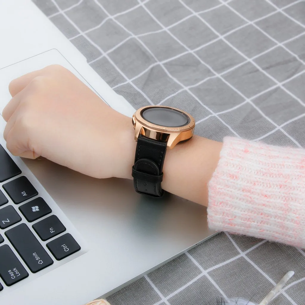 Heang ремешок для часов из натуральной кожи для samsung Galaxy Watch(42 мм)/Galaxy Active 40 мм/gear Sport