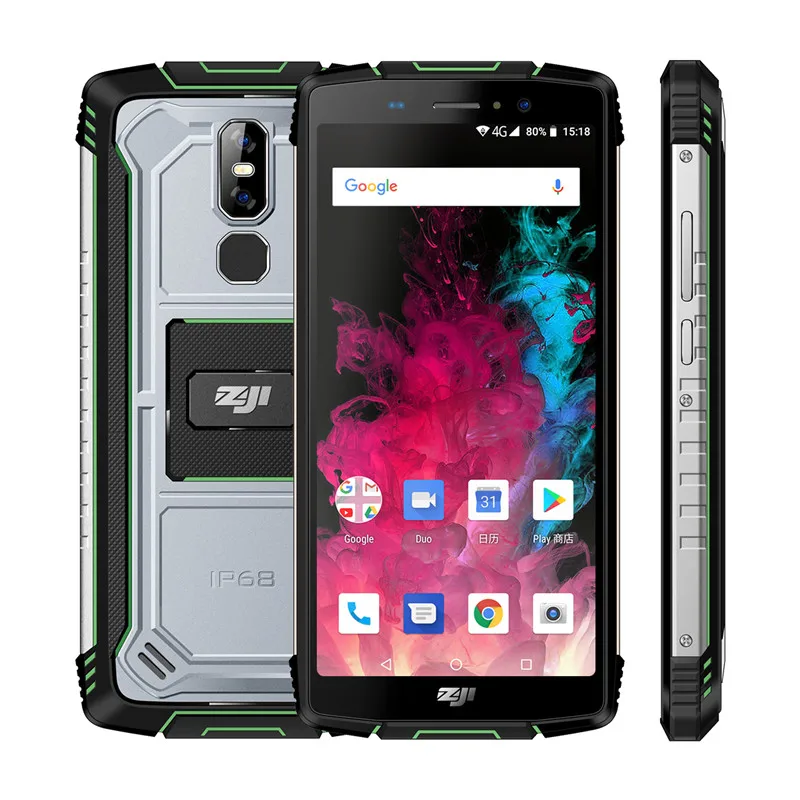 green color HOMTOM Zoji z11 Мобильный Телефон IP68 5,9" MTK6750T Восьмиядерный Dual sim 10000 мАч Android 8,1 разблокировка лица 4 Гб ram 64 Гб rom смартфон - Цвет: green color