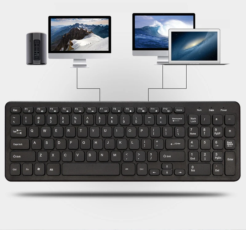 Ультратонкая портативная стандартная беспроводная bluetooth-клавиатура 96 клавиш для Ipad Iphone MAC PC(белый черный синий розовый
