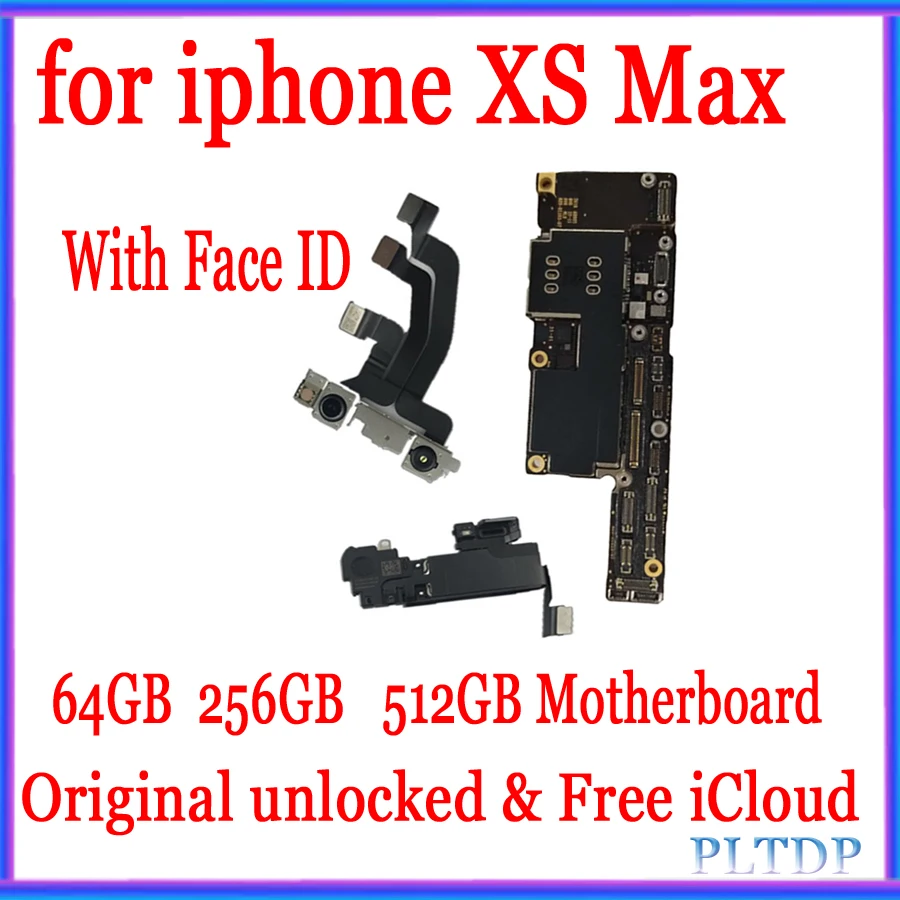 Бесплатная iCloud 100% оригинальная материнская плата для iPhone XS Max с одной/двойной