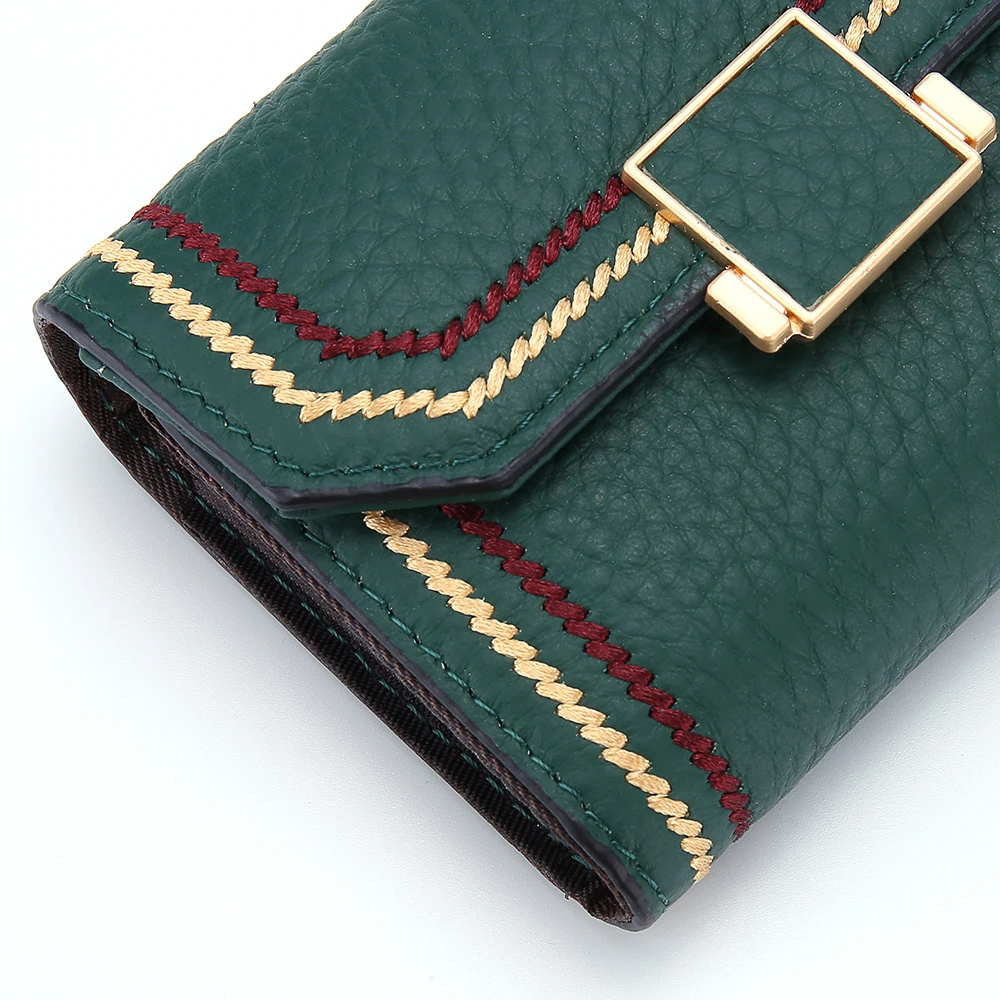 Retro Genuine Leather Wallet For Girls Real Leather Coin Purse Female Small Wallets Short Hasp Womens Ladies Purses Vintage