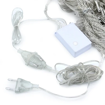3m extension cord 4,5 м x 3 м/2 м/1 м светодиодные гирлянды сосулька рождественские сказочные огоньки для дома на открытом воздухе для свадьбы/вечерние/занавески/украшения сада - Испускаемый цвет: 3m extension cord