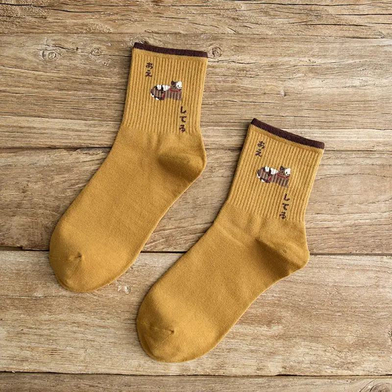 Женские носки; хлопковые носки с героями мультфильмов; Забавный рождественский подарок для девочек; Прямая поставка;