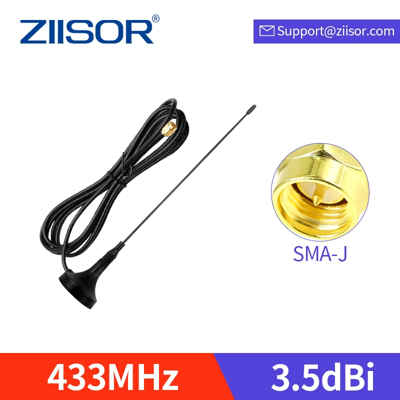 433MHz Lora Antenna Magnetic Base 433M Omni Antennas SMA Male 1m 3m Cable Long Range Antena for DTU Module Aerial TX433-XPL