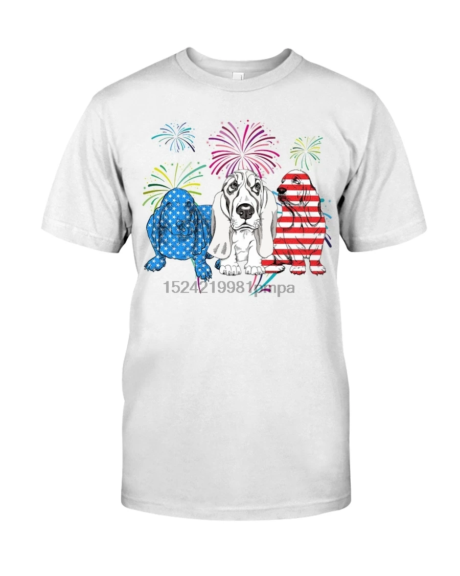Мужская футболка BASSET HOUND - FLAG USA(1) женская | одежда