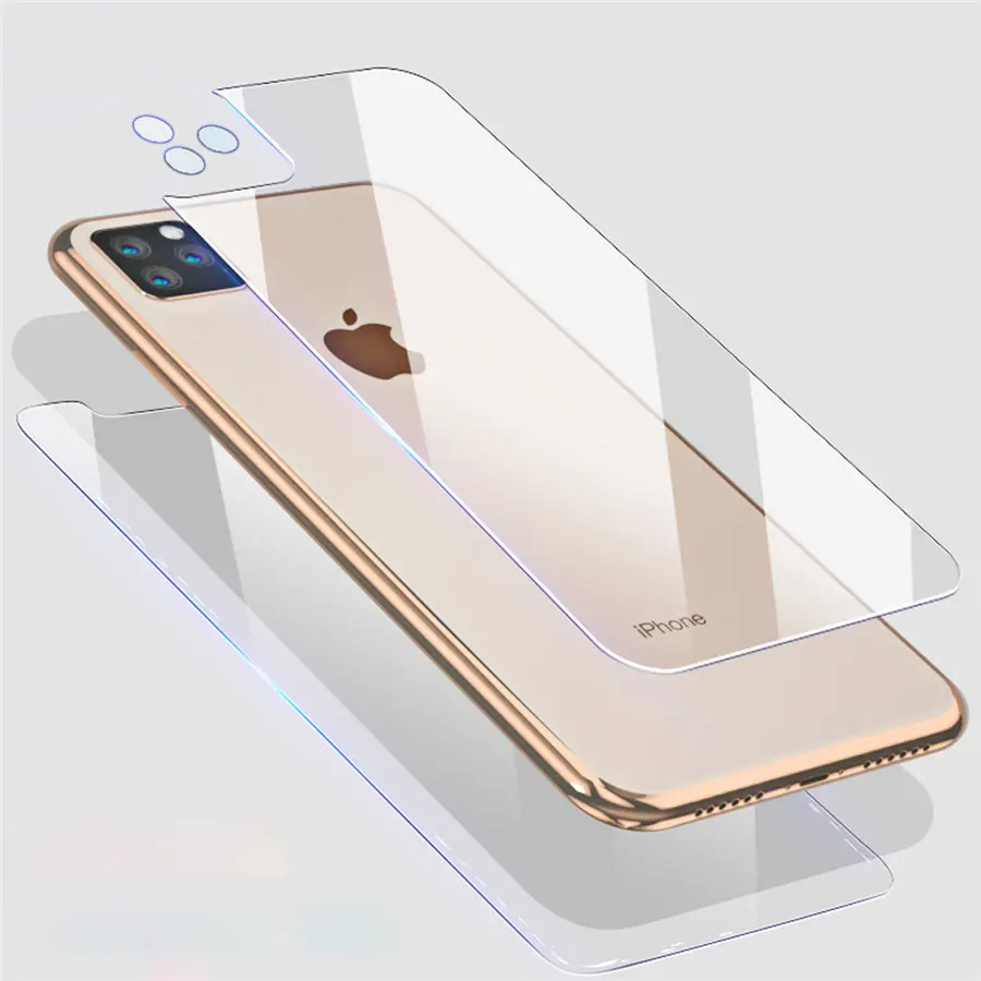 9D передняя + задняя пленка для объектива камеры iPhone XS XR X Закаленное Стекло