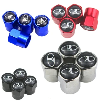 

4pcs Car Valve Caps Styling Logo Case For lada VESTA niva kalina priora granta largus vaz samara 2110 Emblems Accessories